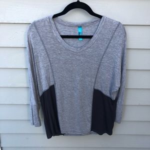 Grey color block shirt